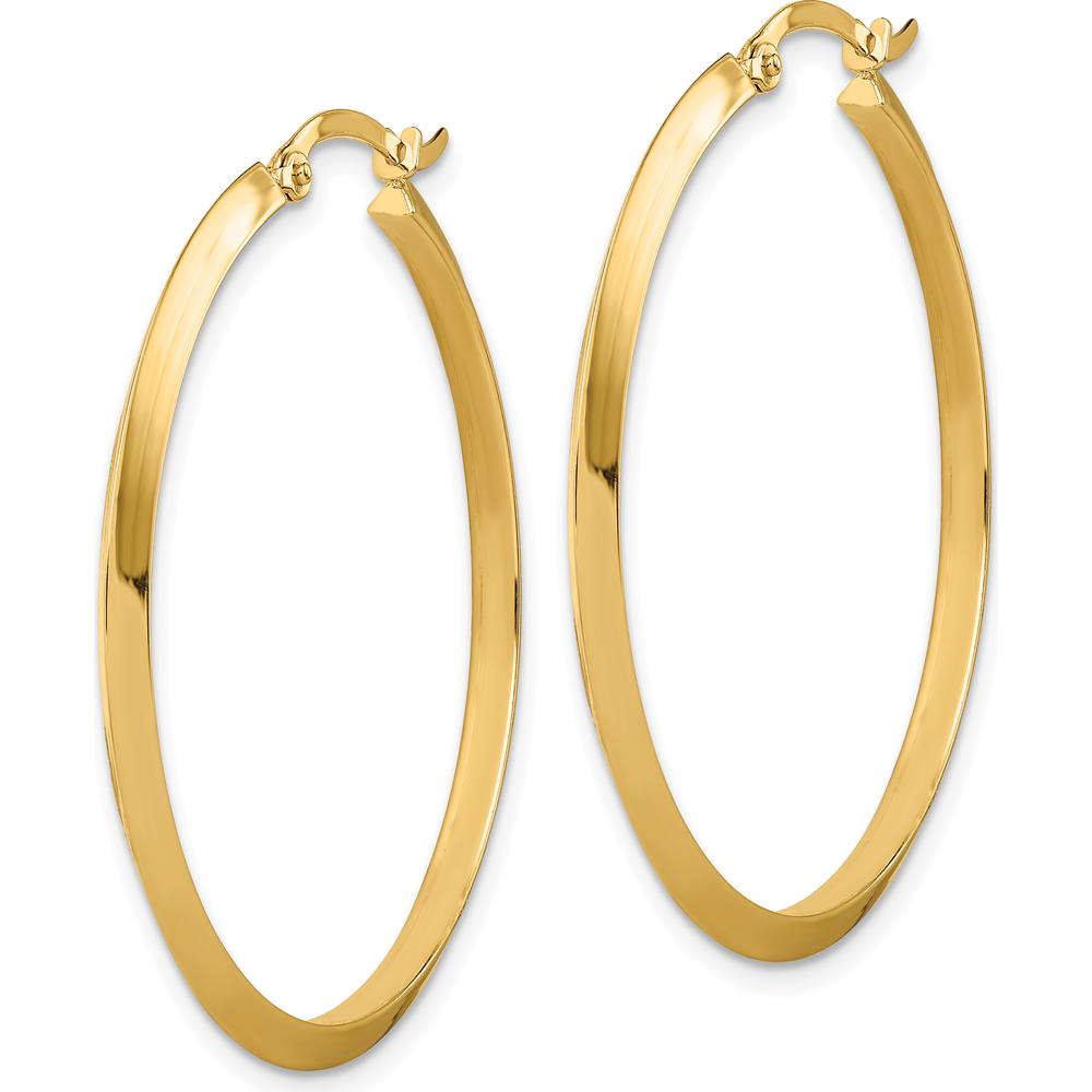 14K Yellow Gold 39mm Polished Large Hoop Earrings by 0