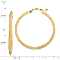 14K Yellow Gold 39mm Polished Large Hoop Earrings by 0