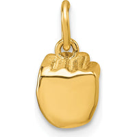 14K Yellow Gold 3D American Sign Language Fingerspelling 'M' Pendant - Symbol of Communication by Oro Pregiato