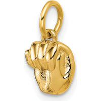 14K Yellow Gold 3D American Sign Language Fingerspelling 'M' Pendant - Symbol of Communication by Oro Pregiato