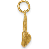 14K Yellow Gold 3D American Sign Language Fingerspelling Sign B Pendant by Oro Pregiato
