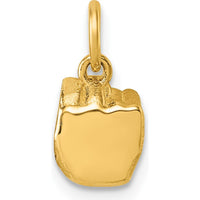 14K Yellow Gold 3D American Sign Language Fist Pendant - Symbol of Strength by Oro Pregiato