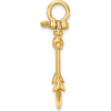 14K Yellow Gold 3D Anchor Pendant with Polished Finish and Shackle Bail by Oro Pregiato