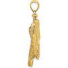 14K Yellow Gold 3D Baseball Glove, Bat, and Ball Charm - Textured Sports Pendant by Oro Pregiato