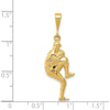 14K Yellow Gold 3D Baseball Pitcher Charm Pendant - Polished Finish by Oro Pregiato