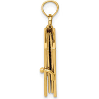 14K Yellow Gold 3D Bible Pendant with Pink Enamel and Moveable Pages by 0