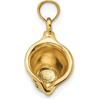 14K Yellow Gold 3D Black Enameled Measuring Cup Charm - Playful Gold Pendant by Oro Pregiato