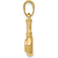 14K Yellow Gold 3D Blow Dryer Pendant - Polished Finish by Oro Pregiato