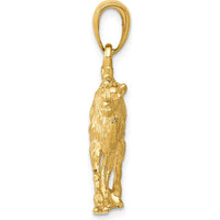 14K Yellow Gold 3D Camel Pendant - 27mm Length, Solid Gold Themed Charm by Oro Pregiato