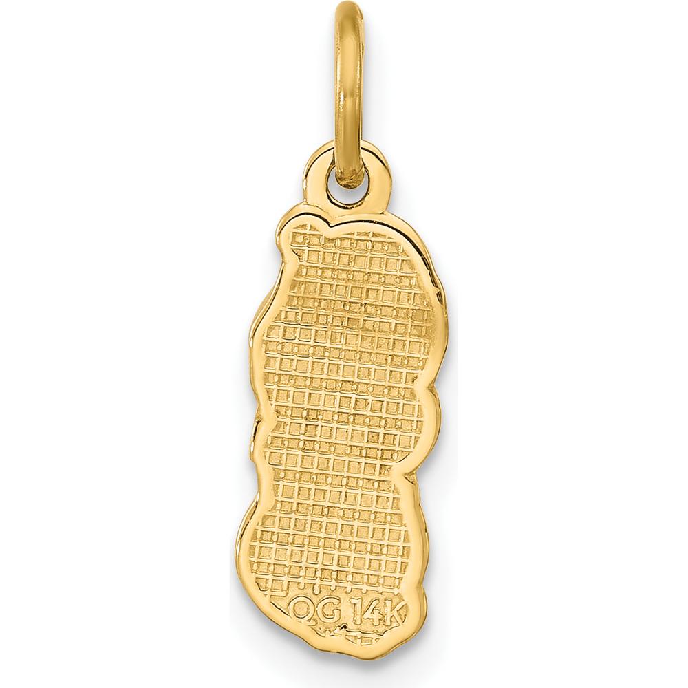 14K Yellow Gold 3D Challah Bread Charm Pendant by Oro Pregiato