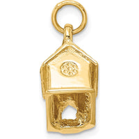 14K Yellow Gold 3D Church Building Charm - 17mm Length by Oro Pregiato