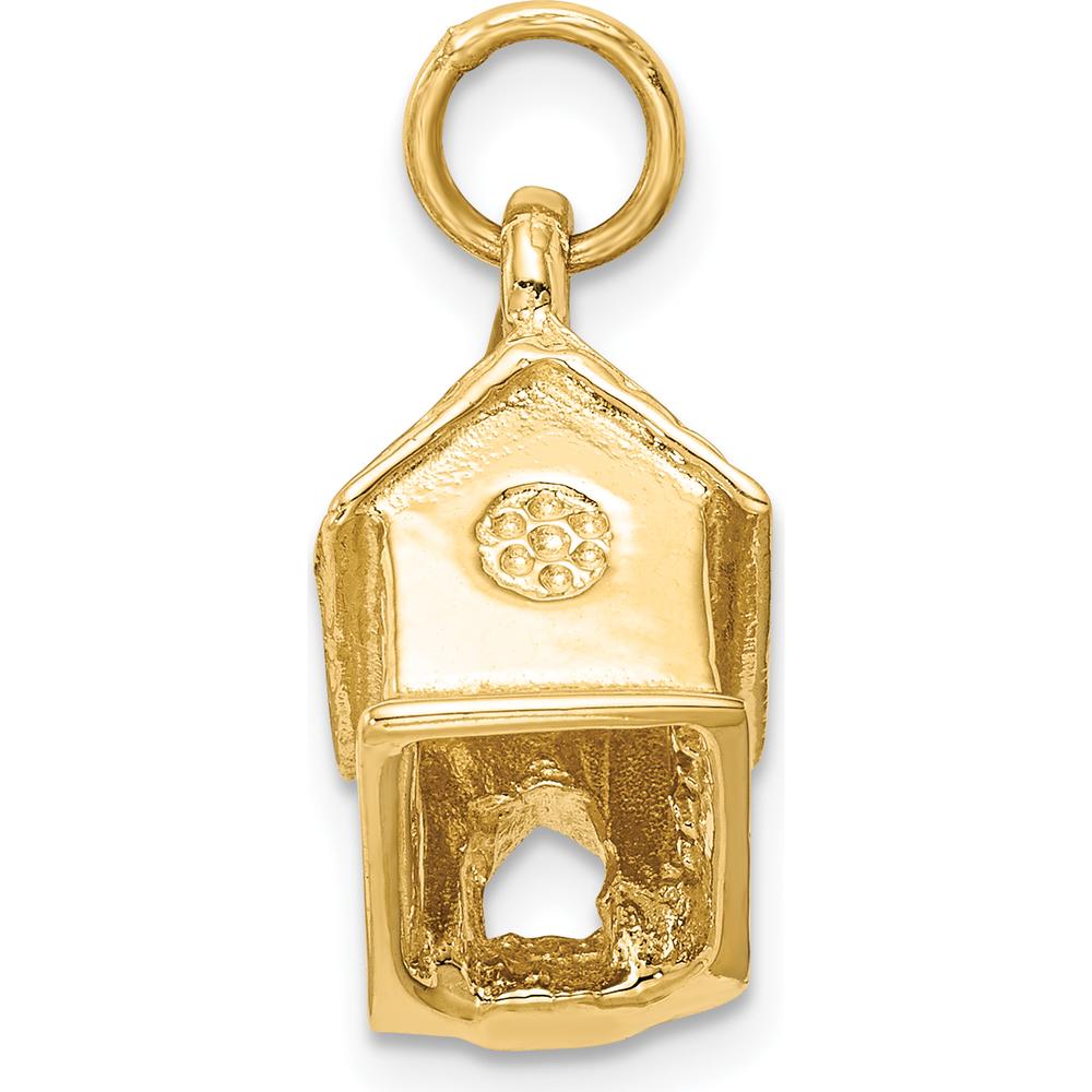 14K Yellow Gold 3D Church Building Charm - 17mm Length by Oro Pregiato
