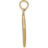 14K Yellow Gold 3D Cook Book Charm with Black and White Enamel Accents by Oro Pregiato