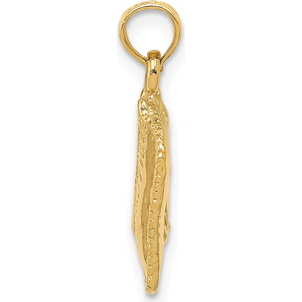 14K Yellow Gold 3D Cosmetic Pouch Pendant with Polished Finish by Oro Pregiato