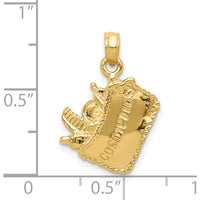 14K Yellow Gold 3D Cosmetic Pouch Pendant with Polished Finish by Oro Pregiato