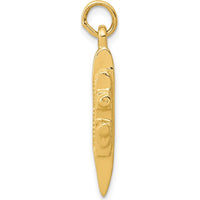 14K Yellow Gold 3D Cruise Ship Charm Pendant for Men by Oro Pregiato