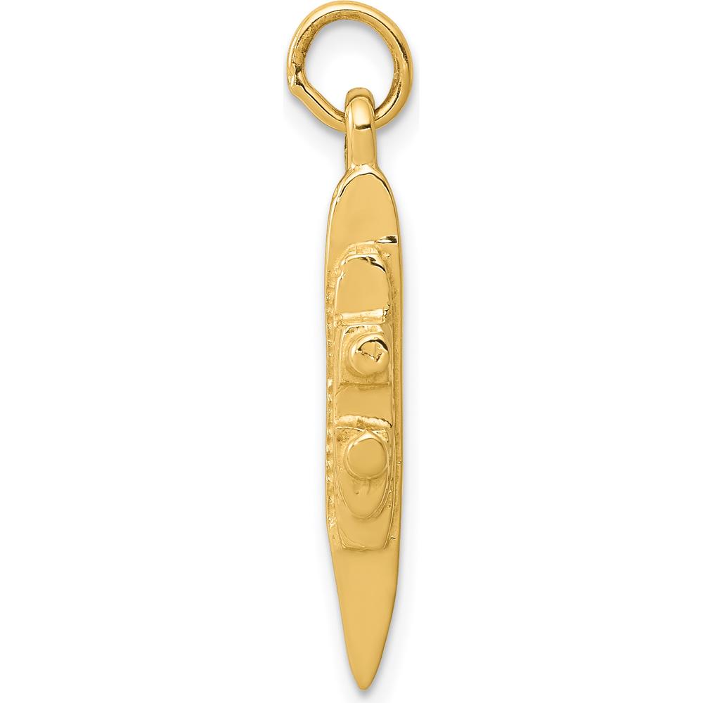14K Yellow Gold 3D Cruise Ship Charm Pendant for Men by Oro Pregiato