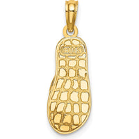 14K Yellow Gold 3D Enamel Anchor Flip-Flop Charm with Multi-Colored Stripes by Oro Pregiato