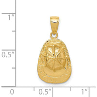 14K Yellow Gold 3D Firefighter Helmet Pendant - Solid Cast, Polished Finish by Oro Pregiato
