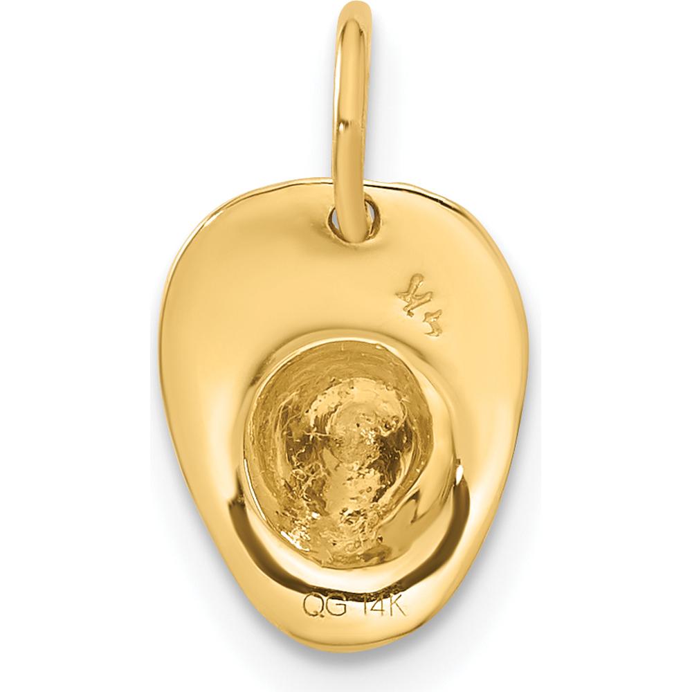 14K Yellow Gold 3D Fireman Helmet Charm - Polished Finish