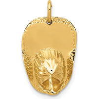 14K Yellow Gold 3D Fireman's Helmet Pendant - Heroic Charm in Yellow Gold