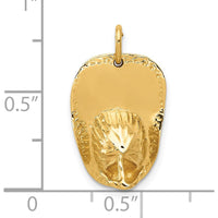 14K Yellow Gold 3D Fireman's Helmet Pendant - Heroic Charm in Yellow Gold
