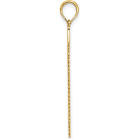 14K Yellow Gold 3D Flat Hand Saw Pendant with Textured Finish by Oro Pregiato