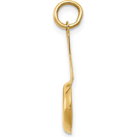14K Yellow Gold 3D Frying Pan Pendant with Enameled Egg Charm