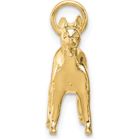 14K Yellow Gold 3D German Shepherd Dog Charm - Polished Finish by Oro Pregiato