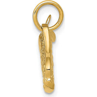 14K Yellow Gold 3D Golf Bag Pendant Charm for Men