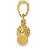 14K Yellow Gold 3D Golf Bag with Clubs Pendant - Solid Textured Design by Oro Pregiato