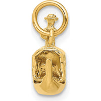 14K Yellow Gold 3D Gondola Charm - Venetian Travel Pendant