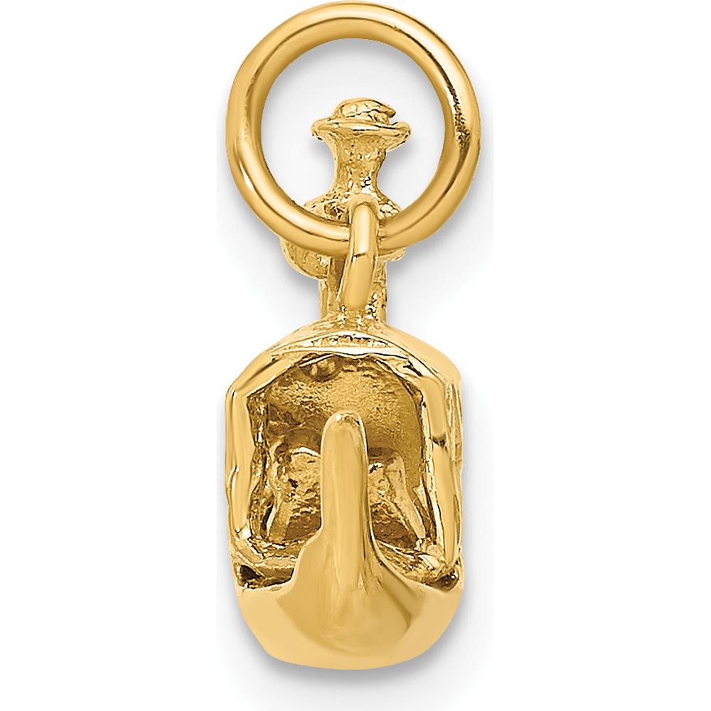 14K Yellow Gold 3D Gondola Charm - Venetian Travel Pendant