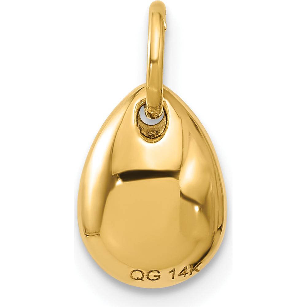 14K Yellow Gold 3D Green Epoxy Avocado Charm - 16mm Length by Oro Pregiato