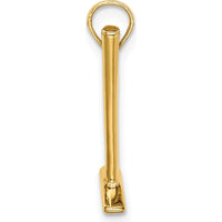 14K Yellow Gold 3D Hammer Charm - 18.9mm Length, Polished Finish by Oro Pregiato
