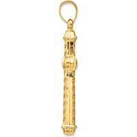 14K Yellow Gold 3D Hollow Cross Pendant - 54mm Length by Oro Pregiato