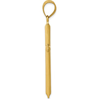 14K Yellow Gold 3D Hollow Cross Pendant - 56mm Length, 30mm Width by Oro Pregiato