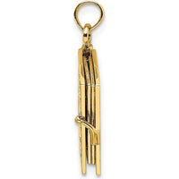 14K Yellow Gold 3D Jabez Prayer Book Pendant with Moveable Pages by Oro Pregiato