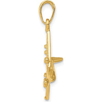 14K Yellow Gold 3D Jet Pendant - Polished Finish by Oro Pregiato