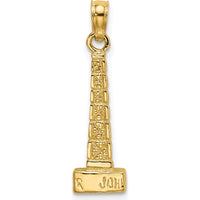 14K Yellow Gold 3D John Hancock Building Chicago Charm - Architectural Pendant by Oro Pregiato