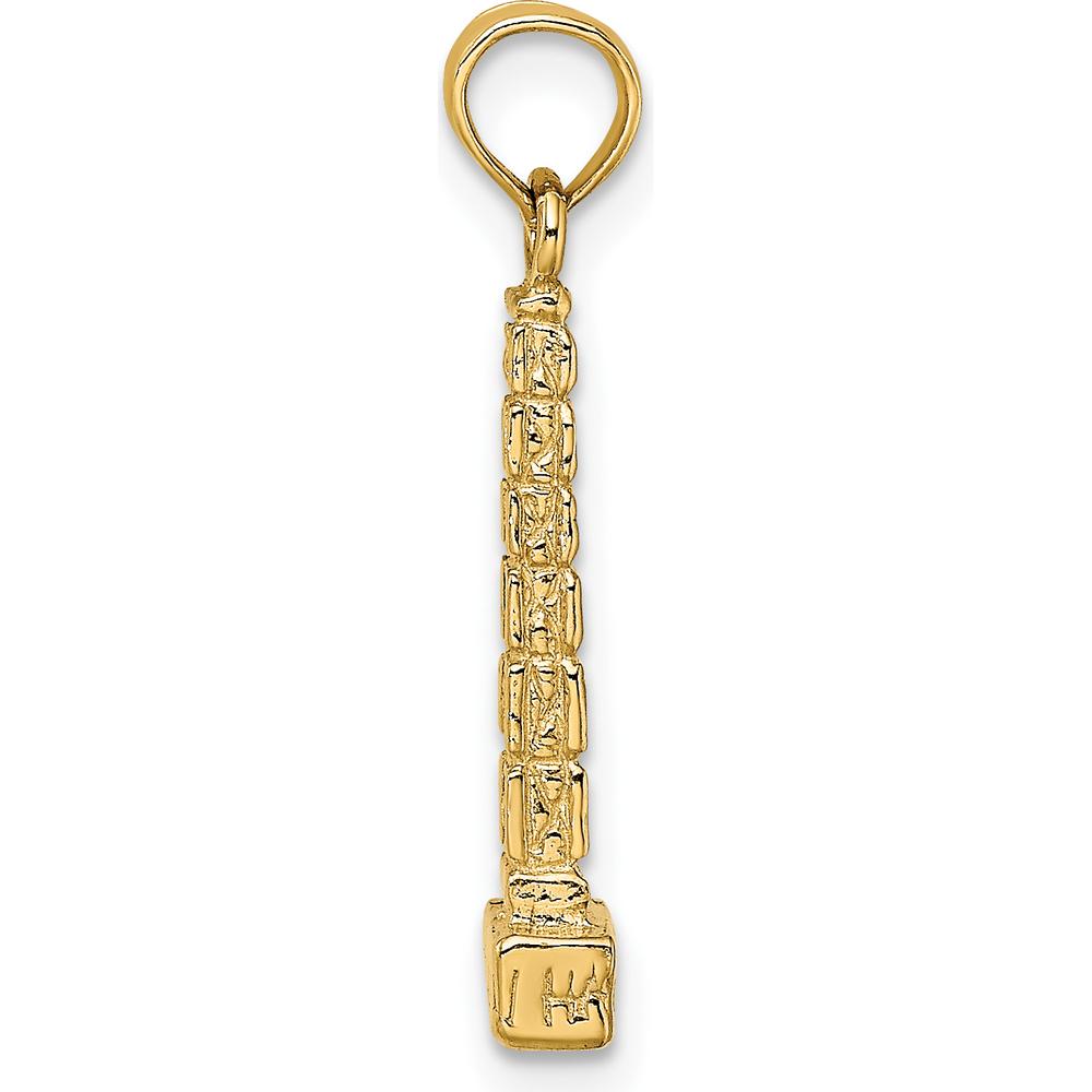 14K Yellow Gold 3D John Hancock Building Chicago Charm - Architectural Pendant by Oro Pregiato