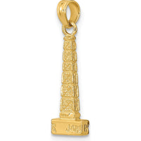 14K Yellow Gold 3D John Hancock Building Chicago Charm - Architectural Pendant by Oro Pregiato