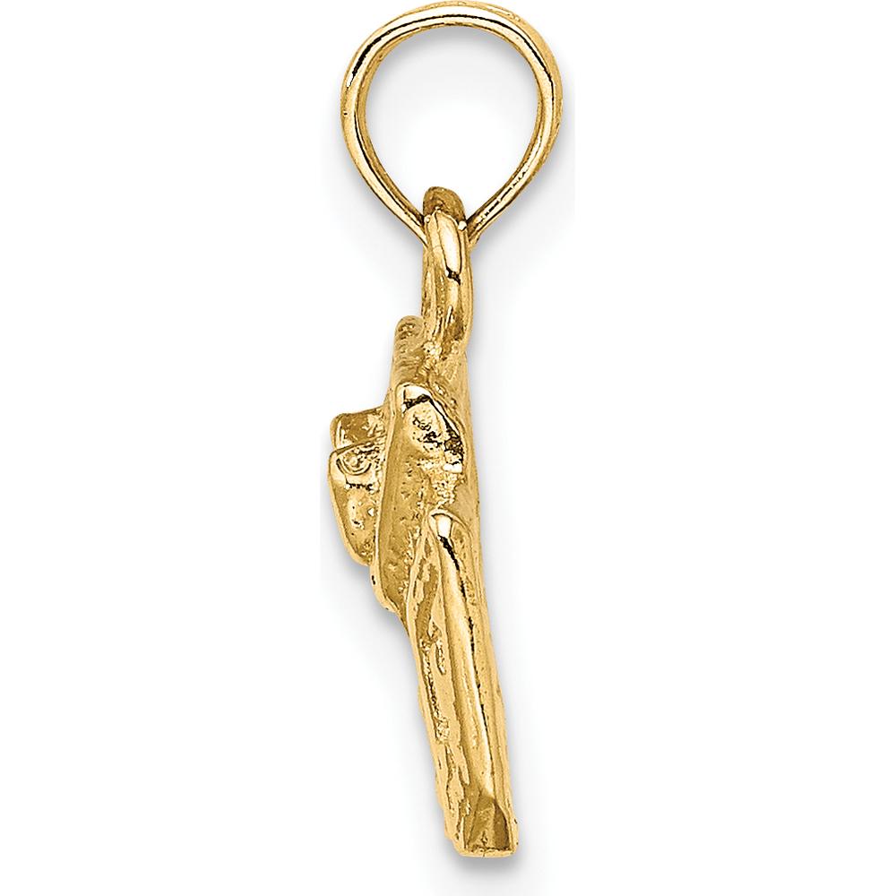 14K Yellow Gold 3D Kings Arms Tavern Williamsburg VA Charm by Oro Pregiato