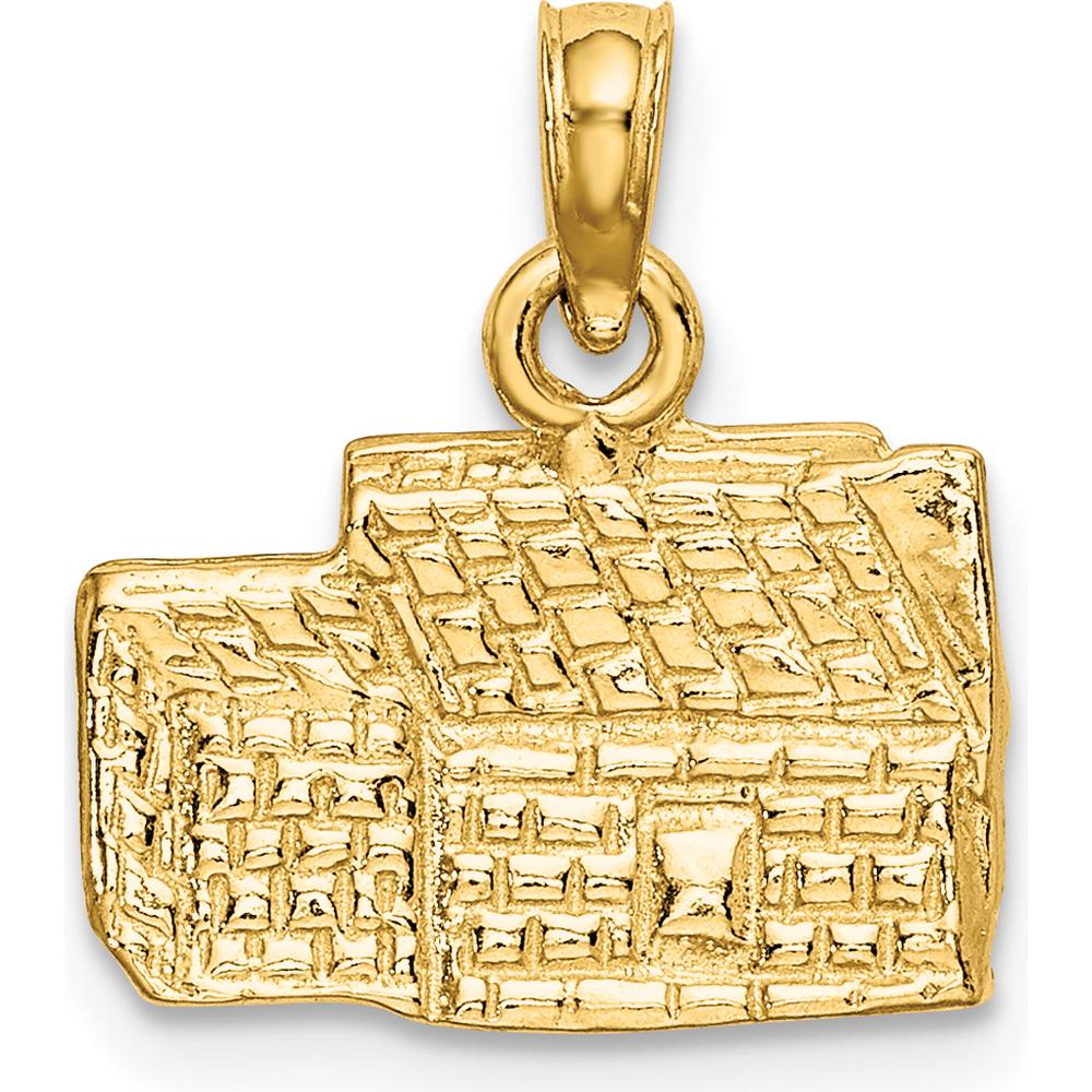 14K Yellow Gold 3D Kings Arms Tavern Williamsburg VA Charm by Oro Pregiato