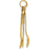 14K Yellow Gold 3D Knife, Fork, and Spoon Charm - Polished