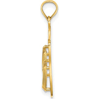 14K Yellow Gold 3D Large Key West Double Flip Flop Charm by Oro Pregiato