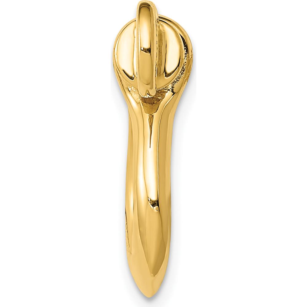 14K Yellow Gold 3D Large Shackle Link Pendant with Moveable Screw - 21mm Length by Oro Pregiato