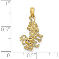 14K Yellow Gold 3D Leo Zodiac Pendant - 21.7mm Length by Oro Pregiato