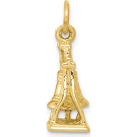 14K Yellow Gold 3D Liberty Bell Charm with Polished Finish - 17mm Length, 13mm Width by Oro Pregiato