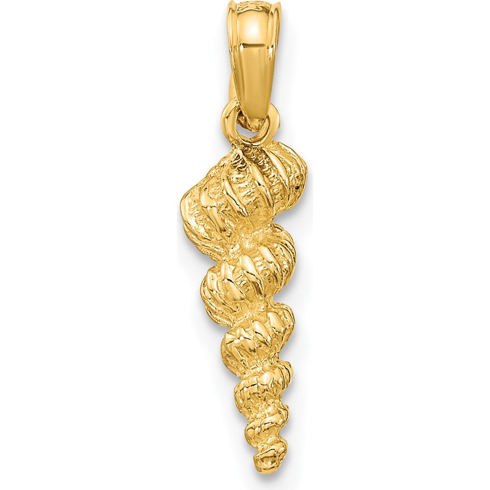14K Yellow Gold 3D Mini Common Wentletrap Shell Charm by Oro Pregiato